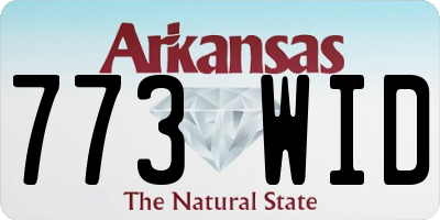 AR license plate 773WID