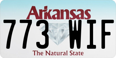AR license plate 773WIF