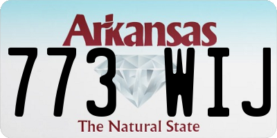 AR license plate 773WIJ