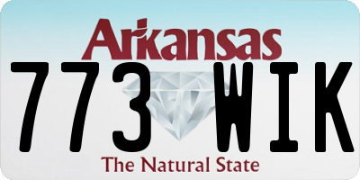 AR license plate 773WIK