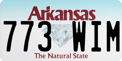 AR license plate 773WIM