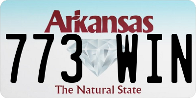 AR license plate 773WIN
