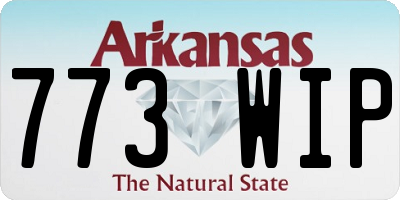 AR license plate 773WIP