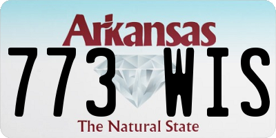 AR license plate 773WIS