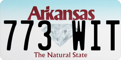 AR license plate 773WIT