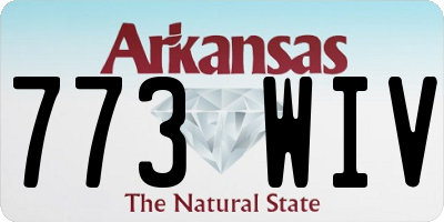 AR license plate 773WIV