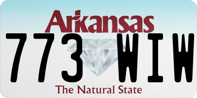AR license plate 773WIW