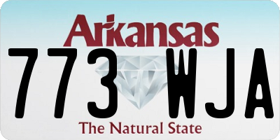 AR license plate 773WJA