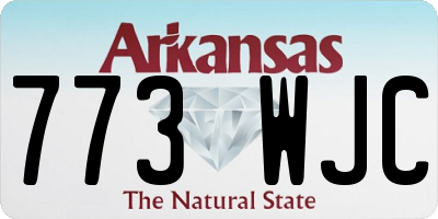 AR license plate 773WJC