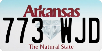 AR license plate 773WJD