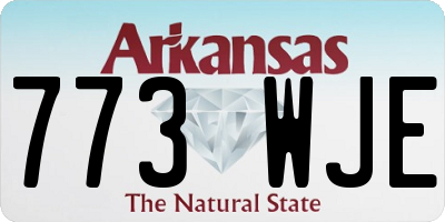 AR license plate 773WJE