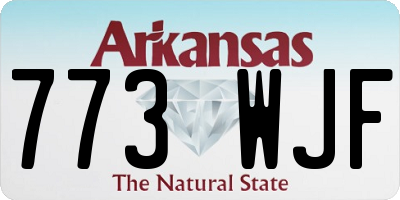 AR license plate 773WJF