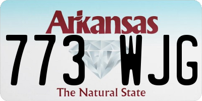AR license plate 773WJG