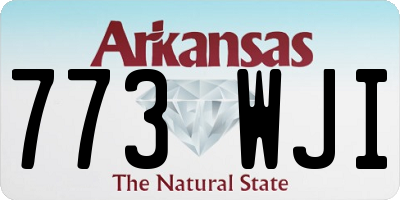 AR license plate 773WJI