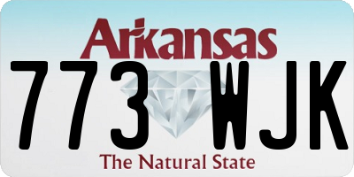 AR license plate 773WJK