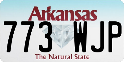 AR license plate 773WJP