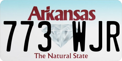 AR license plate 773WJR
