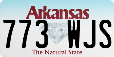 AR license plate 773WJS