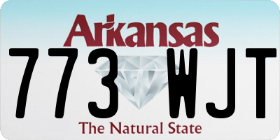AR license plate 773WJT