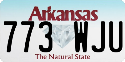 AR license plate 773WJU