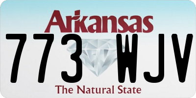 AR license plate 773WJV