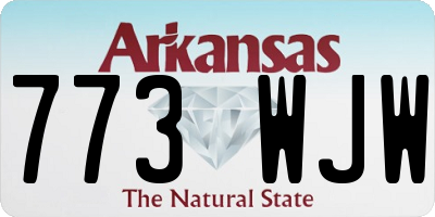 AR license plate 773WJW