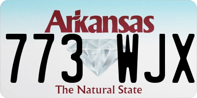 AR license plate 773WJX