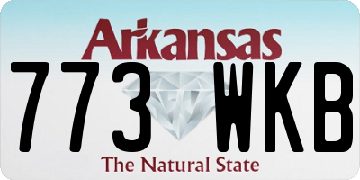 AR license plate 773WKB