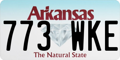 AR license plate 773WKE