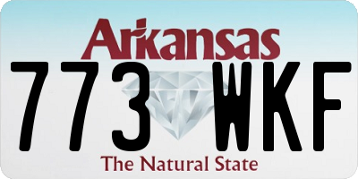 AR license plate 773WKF