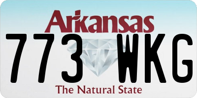 AR license plate 773WKG