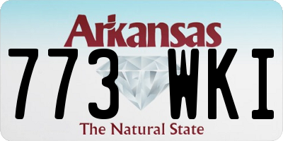 AR license plate 773WKI