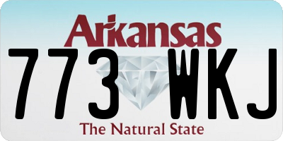AR license plate 773WKJ