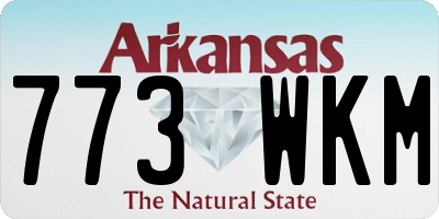 AR license plate 773WKM