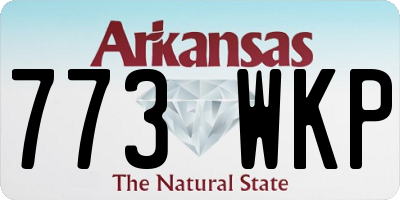 AR license plate 773WKP