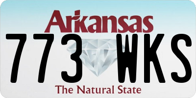 AR license plate 773WKS