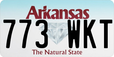 AR license plate 773WKT