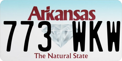 AR license plate 773WKW