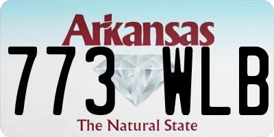 AR license plate 773WLB