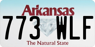 AR license plate 773WLF