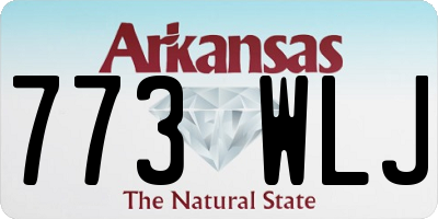 AR license plate 773WLJ