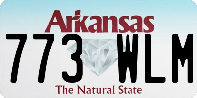 AR license plate 773WLM