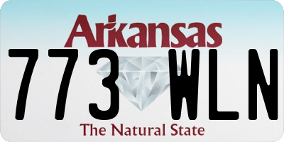 AR license plate 773WLN