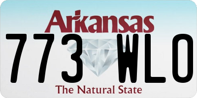 AR license plate 773WLO