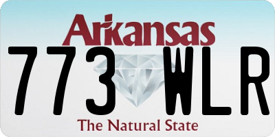 AR license plate 773WLR