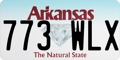 AR license plate 773WLX