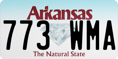 AR license plate 773WMA