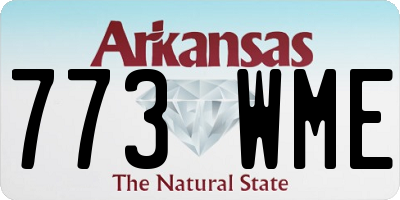AR license plate 773WME