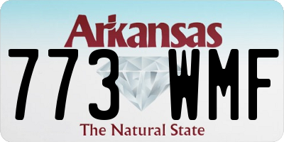AR license plate 773WMF