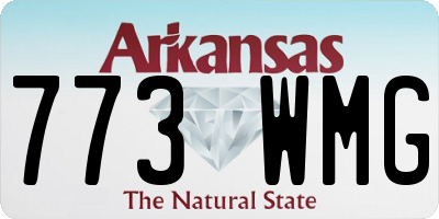 AR license plate 773WMG